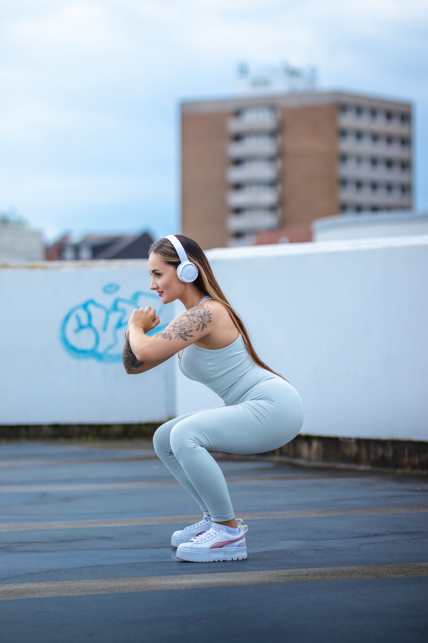 Focus Leggings Hellgrau