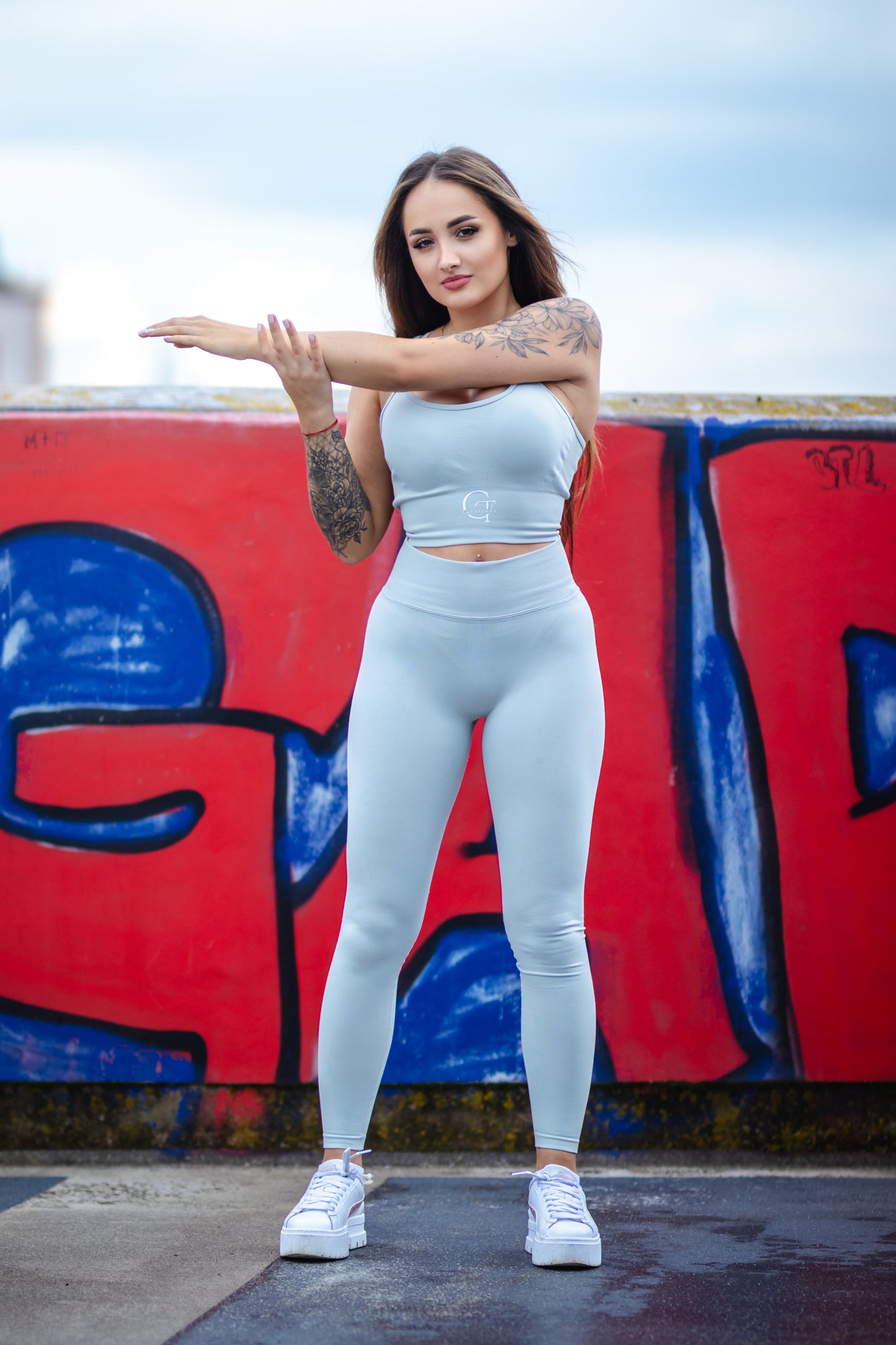 Focus Leggings Hellgrau